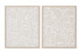 DKD Home Decor Cuadro Lienzo Caras Abstracto 3D Beige y Blanco