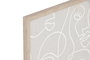 DKD Home Decor Cuadro Lienzo Caras Abstracto 3D Beige y Blanco