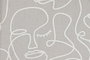 DKD Home Decor Cuadro Lienzo Caras Abstracto 3D Beige y Blanco