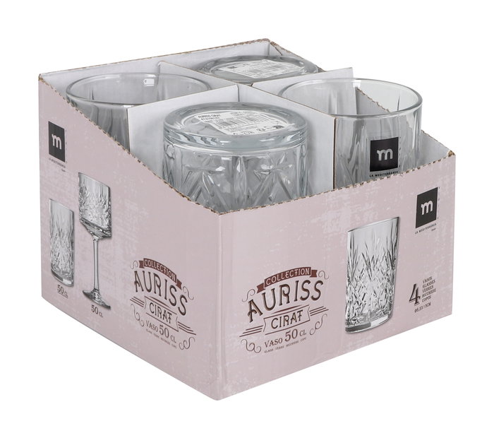 La Mediterranea Vaso Auriss Cirat 500cc (Pack de 16 unidades)