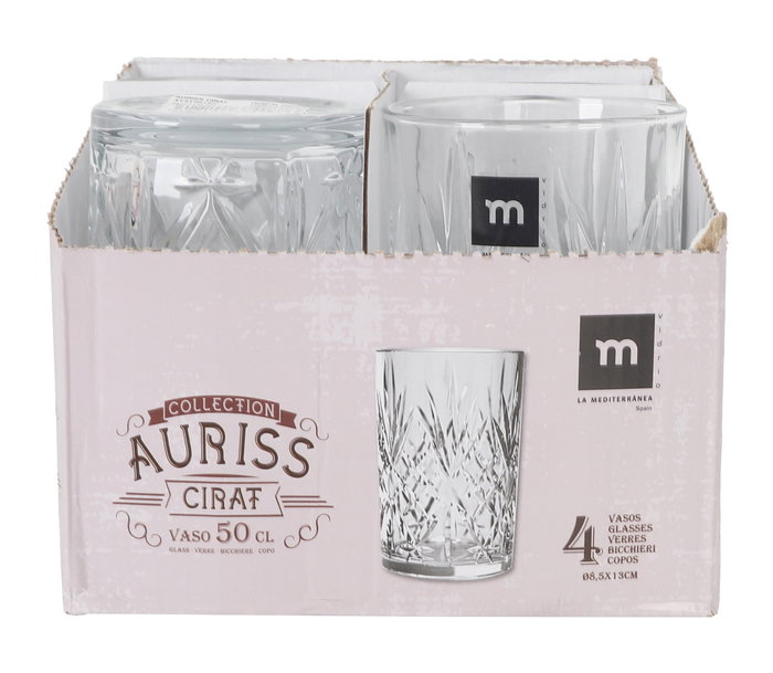 La Mediterranea Vaso Auriss Cirat 500cc (Pack de 16 unidades)