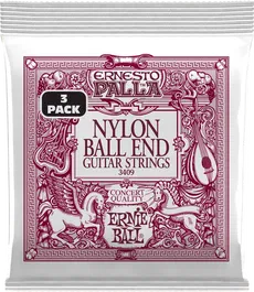 Ernie Ball Black & Gold Ball End Tripack (3) Cuerdas para Guitarra Clásica Tensión Media