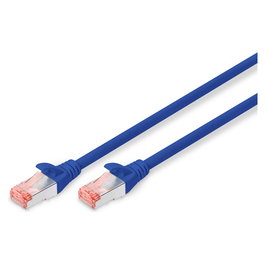 Digitus Patchkabel Cat6 S/FTP 2xRJ45 0.5m blau Hebelschutz Polybeutel
