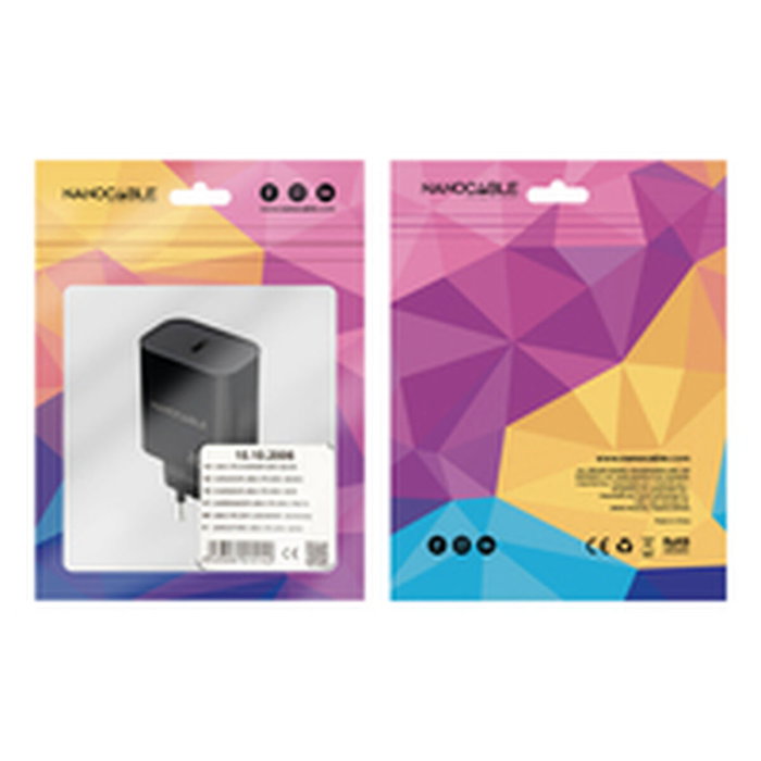 Nano Cable Cargador de Pared USB-C PD 20W Negro 10.10.2006 Nano Cable Cargador de Pared USB-C PD 20W Negro 10.10.2006