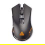 Lexip AR18 Aero Speed Gaming Maus - Ratón Gaming Inalámbrico de Mano Derecha con Sensor Óptico de 4800 DPI y Patines de Cerámica, Negro, Incluye Receptor USB