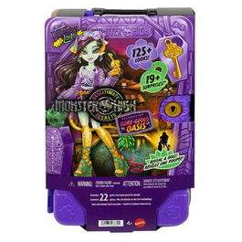 Mattel Muñeca Monster High Skulltimate Secrets Series 7 Jinafire Long, Incluye Mas de 19 Sorpresas