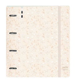 Safta Carpeblock PP Foam 4 Anillas 35mm con Recambio "Light Pink Flowers" 27x32x4 cm