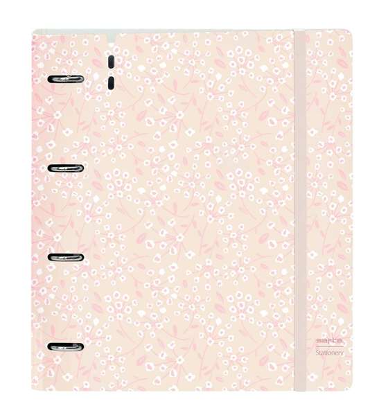 Safta Carpeblock PP Foam 4 Anillas 35mm con Recambio "Light Pink Flowers" 27x32x4 cm