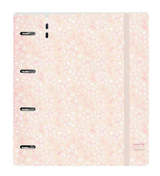 Safta Carpeblock PP Foam 4 Anillas 35mm con Recambio "Light Pink Flowers" 27x32x4 cm