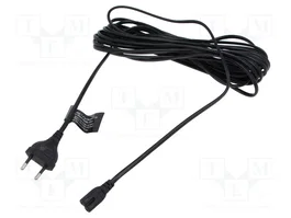 LogiLink Cable de alimentación CEE 7/16 a IEC C7, negro, 5 m
