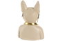 DKD Home Decor Figura de Vinilo Perro Surtido Blanco y Dorado (Pack de 2)