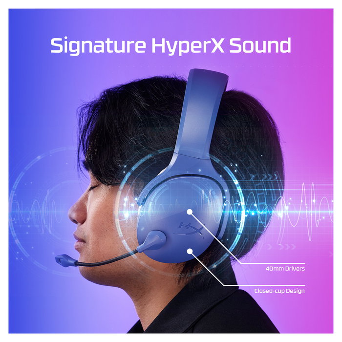 Kingston HyperX Cloud Jet - Auriculares Gaming Inalámbricos Diadema Negro 5.3 Bluetooth 2.4 GHz 120h Batería PC Mac PS5 PS4 Android