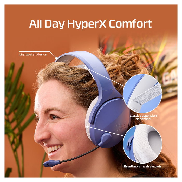 Kingston HyperX Cloud Jet - Auriculares Gaming Inalámbricos Diadema Negro 5.3 Bluetooth 2.4 GHz 120h Batería PC Mac PS5 PS4 Android