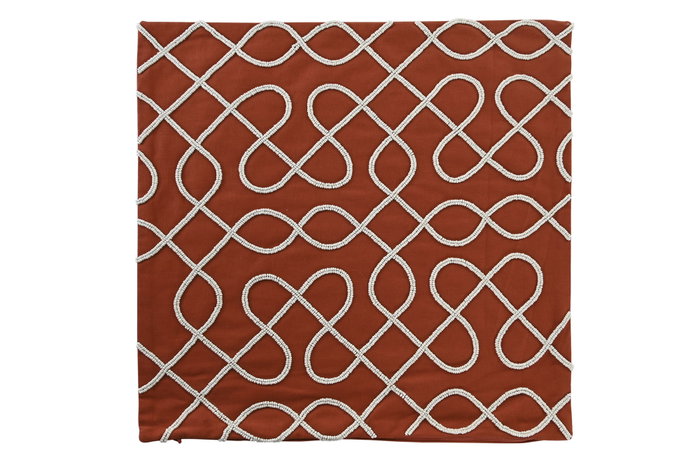 Funda Cojín DKD Home Decor Terracota 50 x 50 cm Algodón Poliéster (2 Unidades)