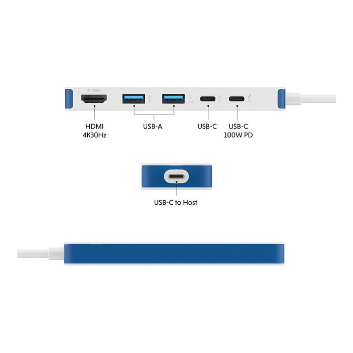 Targus HyperDrive Flex HD4101BUGL Hub USB-C 5 en 1 con HDMI 4K y PD 100W Targus HyperDrive Flex HD4101BUGL Hub USB-C 5 en 1 con HDMI 4K y PD 100W