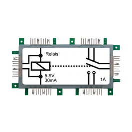 ALLNET 118367 Relais 5-9V 30mA 2x1 Acero Inoxidable Blanco Verde 1A