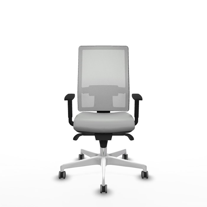 PIQUERAS Y CRESPO Silla de oficina Horna con Mecanismo Sincro Gris y Blanco