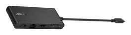 ASUS Dual 4K USB-C Dock DC201 - Estación de Acoplamiento Portátil 5 en 1 con Dual 4K 60 Hz, 10 Gbps, 100W PD, HDMI 2.1, Ethernet Gigabit para Portátil