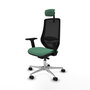 PIQUERAS Y CRESPO Silla de oficina Mardos con mecanismo Sincro/Traslack Verde esmeralda