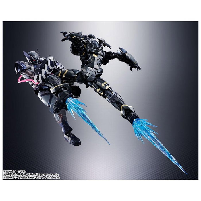 Tamashii Nations Sh Figuarts Marvel Lobezno Simbionte Venom Figura Coleccion Tech-On Avengers Acabado Metálico Efectos Repulsores Soporte