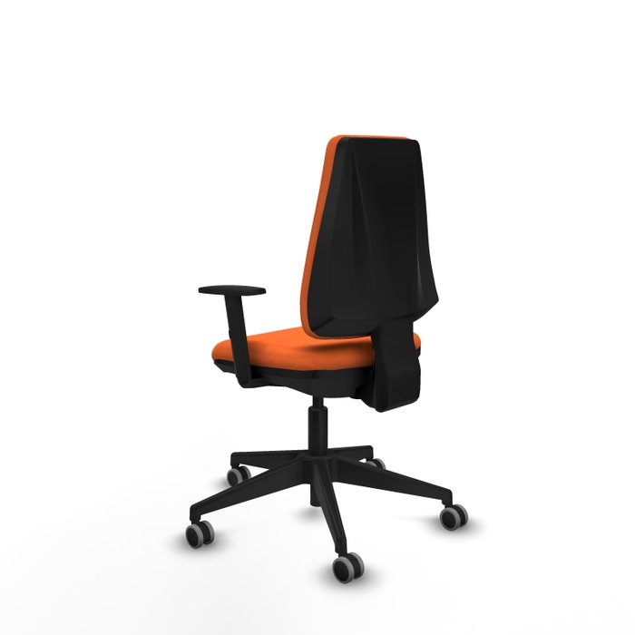 PIQUERAS Y CRESPO Silla de oficina Elche Naranja con Brazos 1D y Base Negra PIQUERAS Y CRESPO Silla de oficina Elche Naranja con Brazos 1D y Base Negra