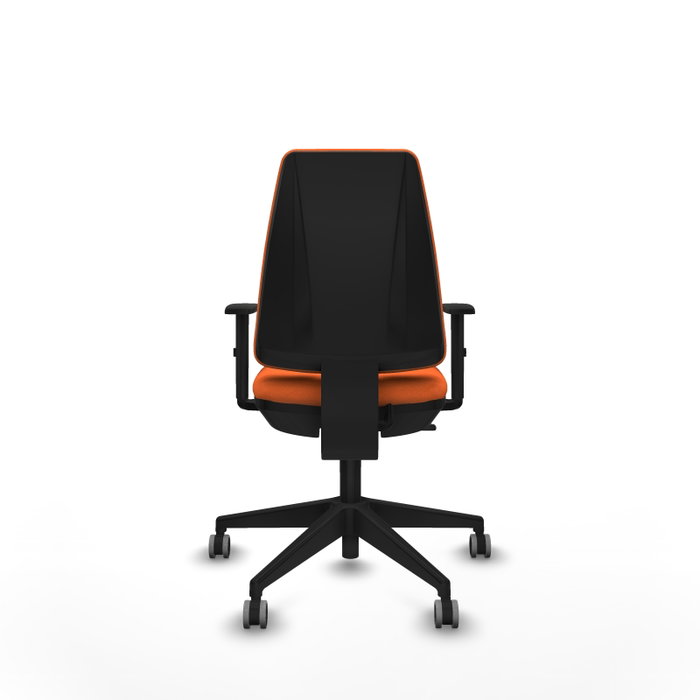 PIQUERAS Y CRESPO Silla de oficina Elche Naranja con Brazos 1D y Base Negra PIQUERAS Y CRESPO Silla de oficina Elche Naranja con Brazos 1D y Base Negra