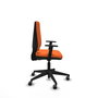 PIQUERAS Y CRESPO Silla de oficina Elche Naranja con Brazos 1D y Base Negra