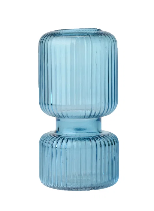 DKD Home Decor Jarrón de Cristal 13x13x26 cm Surtido de 3 Colores