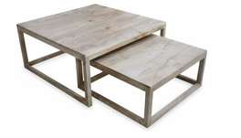 DKD Home Decor Mesa Centro Tradicional 90 x 90 x 41 cm Set 2