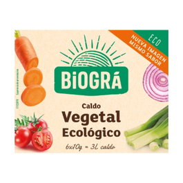 Biográ Caldo Vegetal Bio con Sal 6 Cubitos - Ecológico