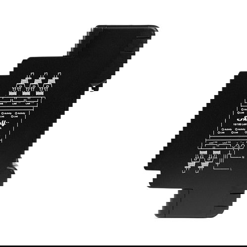 Shelly Relais Switch 5 Ports 10/100 Mbit Interruptor Inteligente Negro Carril DIN