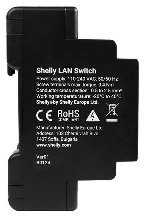 Shelly LAN Switch de 5 puertos Shelly LAN Switch de 5 puertos