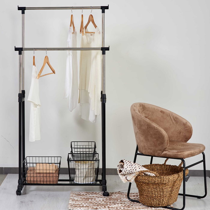 Giftdecor Cesto Asa Ovalado Med Borde Asas Marron Alga de mar 50 x 28.5 x 34 cm (Set de 6)