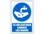 ARCHIVO 2000 Señal Obligatorio Lavarse las Manos Azul