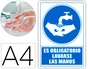 ARCHIVO 2000 Señal Obligatorio Lavarse las Manos Azul