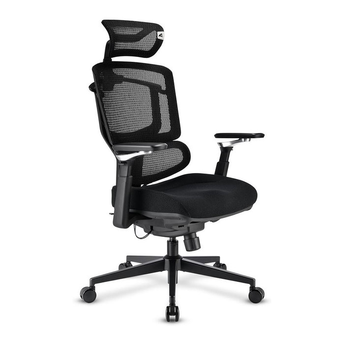 Sharkoon OfficePal C50 Silla de Oficina con Respaldo de Malla Acolchado Ajustable y Reposabrazos Negro