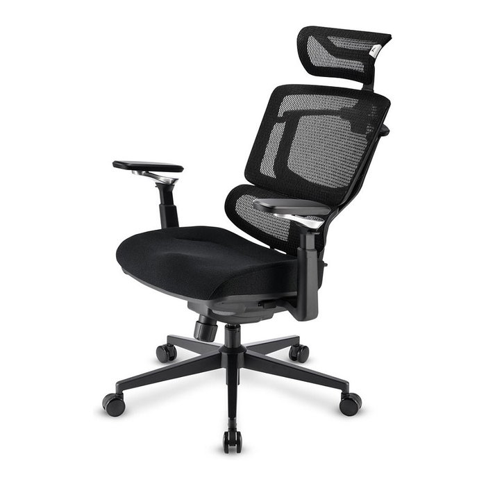 Sharkoon OfficePal C50 Silla de Oficina con Respaldo de Malla Acolchado Ajustable y Reposabrazos Negro