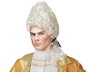 Atosa Peluca De Época Blanca para Disfraz de Noble o Aristócrata Siglo XVIII