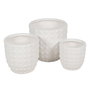 Ixia Pack de 3 Maceteros Blanco Fibra de Magnesio