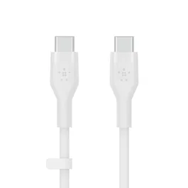 Belkin CAB009BT1MBW2PK Cable USB-C a USB-C 1m, Flexible de Silicona, Carga Rápida, Suministro de Potencia, 2 Unidades en Negro y Blanco