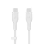 Belkin CAB009BT1MBW2PK Cable USB-C a USB-C 1m, Flexible de Silicona, Carga Rápida, Suministro de Potencia, 2 Unidades en Negro y Blanco