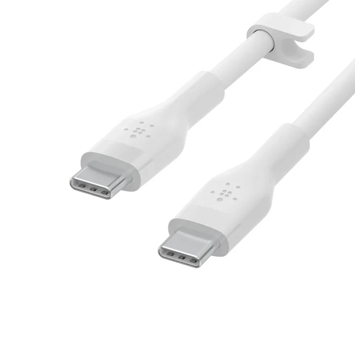 Belkin CAB009BT1MBW2PK Cable USB-C a USB-C 1m, Flexible de Silicona, Carga Rápida, Suministro de Potencia, 2 Unidades en Negro y Blanco Belkin CAB009BT1MBW2PK Cable USB-C a USB-C 1m, Flexible de Silicona, Carga Rápida, Suministro de Potencia, 2 Unidades en Negro y Blanco