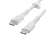 Belkin CAB009BT1MBW2PK Cable USB-C a USB-C 1m, Flexible de Silicona, Carga Rápida, Suministro de Potencia, 2 Unidades en Negro y Blanco
