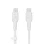 Belkin CAB009BT1MBW2PK Cable USB-C a USB-C 1m, Flexible de Silicona, Carga Rápida, Suministro de Potencia, 2 Unidades en Negro y Blanco