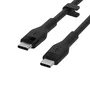 Belkin CAB009BT1MBW2PK Cable USB-C a USB-C 1m, Flexible de Silicona, Carga Rápida, Suministro de Potencia, 2 Unidades en Negro y Blanco