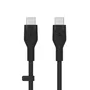 Belkin CAB009BT1MBW2PK Cable USB-C a USB-C 1m, Flexible de Silicona, Carga Rápida, Suministro de Potencia, 2 Unidades en Negro y Blanco