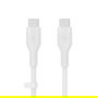 Belkin CAB009bt1MBW2PK Pack de 2 Cables USB-C a USB-C Boost Charge de 1m en Silicona Ultraflexible con Clip Organizador, Blanco y Negro