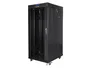 Lanberg FF01-8822-12BL Armario Rack Autónomo 22U de 19", Cerrado, Negro, 800 kg de Capacidad, con Puerta de Cristal y Ventiladores (Flat Pack)