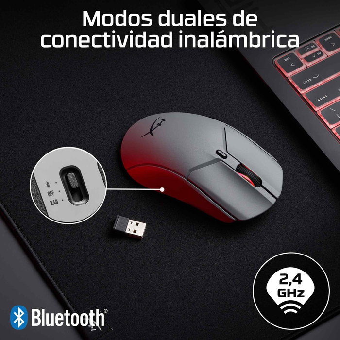 HyperX Pulsefire Haste 2 Pro 4K Ratón Gaming Inalámbrico Gris HyperX Pulsefire Haste 2 Pro 4K Ratón Gaming Inalámbrico Gris
