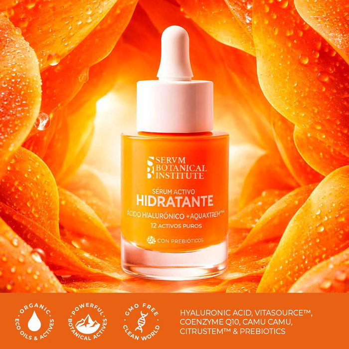 Servm Botanical Institute SÉRUM ACTIVO HIDRATANTE 30 ml con Ácido Hialurónico y AQUAXTREM™ para Piel Joven y Saludable